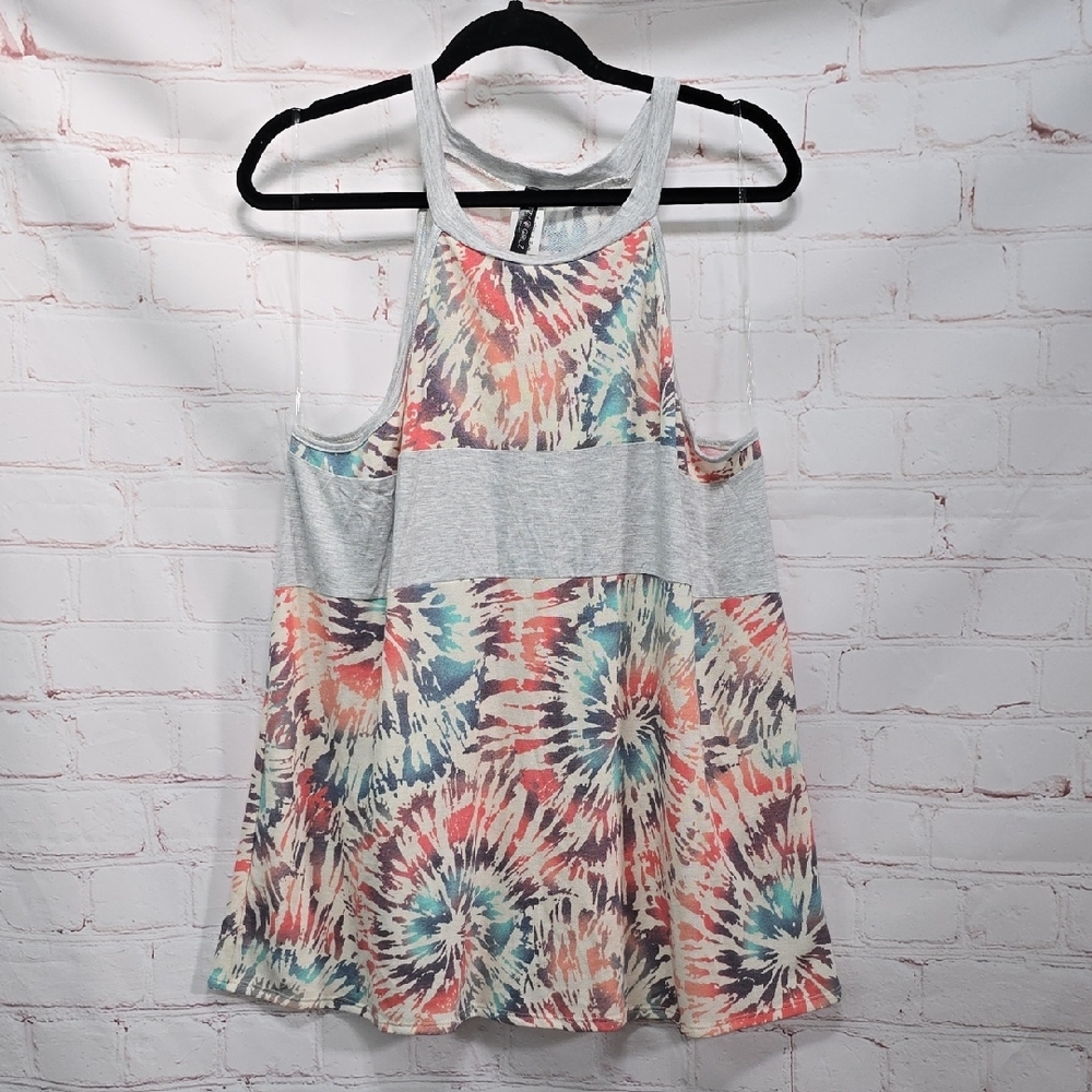 Glitzy Girlz Vibrant Tie-Dye Tank Top Womens Size 4x